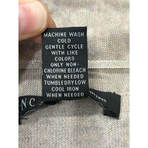 INC International Concepts Womens Beige Cardigan Floral Sequin Design Sz XL - Picture 7 of 8